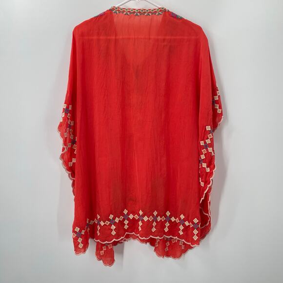 Johnny Was Women's Dakota Poncho Style Tunic Top, Boxy, Sz. S Boho Peasant - Picture 7 of 10